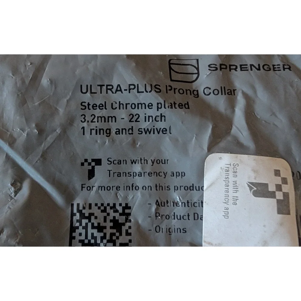 Herm Sprenger Stainless Steel Ultra-Plus Prong Dog Training Collar 3.2 mm 22